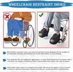 Wheelchair Restraint Shoes Prevent The Foot from Falling Off The Footrest Adjustable & Easy to Wear,Wheelchair Shoe Holder Straps for Disabled & Rehabilitation Patients