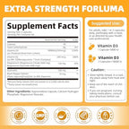 M inch Vitamin D3 K2 with Magnesium, Vitamin D3 10000 IU, Vitamin K2 MK-7 240 mcg, 6-in-1 K2 D3 Vitamin Supplement with Quercetin for Bone, Immune & Moo*d Support, Highly Bioavailable, 120 Capsules