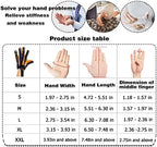 Stroke Hemiplegia Rehabilitation Robot Gloves, Hand Dysfunction Patient Training Device, Finger Exerciser Finger Orthosis(Size:XL Code,Color:Left Hand)