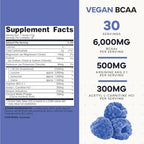 Type Zero Ultra Clean Vegan BCAA Powder + Electrolytes (Blue Raspberry | 6G) 2:1:1 Sugar-Free/No Sucralose BCAAs Amino Acids Supplement - BCAA Vegan Amino Acids After Workout Drink, 30 Servings