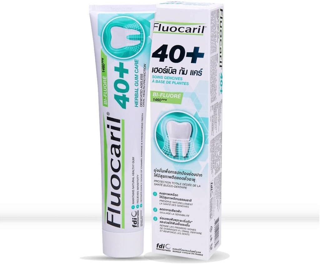 Fluocaril 40+ Herbal Gum Care Dedicated Ageless Oral Health Protection 160 g.