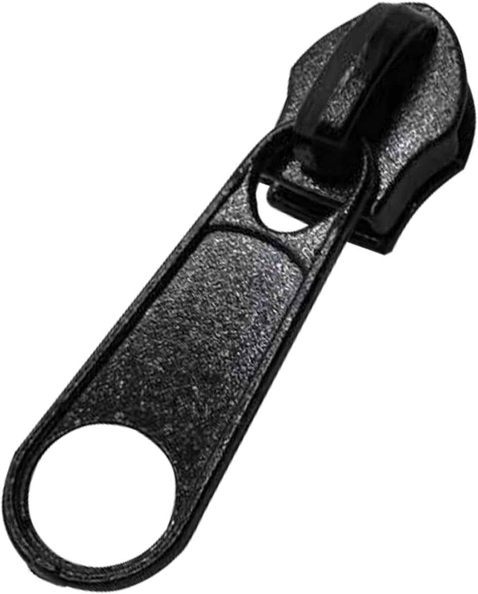 ANPURZII #3 Zipper Pulls Replacement Bulk 30pcs Black Metal Zipper Pull Slider Head for Purses and Bag Craft Making Nylon Zippers(NO.3 Black)