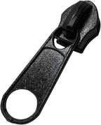 ANPURZII #3 Zipper Pulls Replacement Bulk 30pcs Black Metal Zipper Pull Slider Head for Purses and Bag Craft Making Nylon Zippers(NO.3 Black)
