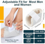 1 Pcs Heel Protector for Pressure Sores Boot Sheepskin Heel Pad Soft Foot Cushions Pad Adjustable Foot Pillows with Securing Strap for Protect Feet Ankle Pressure Bed Sores(Creamy White)