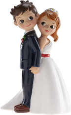 Dekora - Wedding Decoration | Bride and Groom Figures for Wedding Cake - Couple of Back