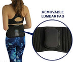 ComfyMed Premium Quality Back Brace CM-102M with Removable Lumbar Pad for Lower Back Pain Relief (LGE 38"-50" Belly)