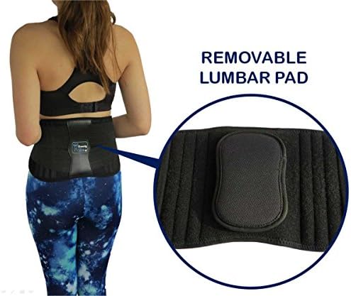 ComfyMed Premium Quality Back Brace CM-102M with Removable Lumbar Pad for Lower Back Pain Relief (LGE 38"-50" Belly)