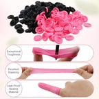 200Pcs Silicone Finger Cots Medium Finger Gloves Disposable Fingertips Protective Finger Covers Protectors for Electronic Repair, Handmade, Industrial Apply, Black & Pink