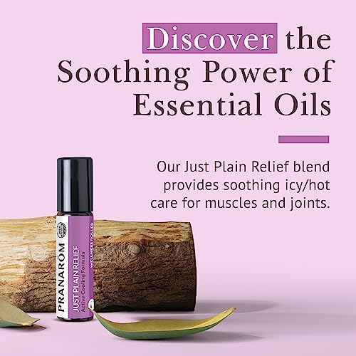 Pranarom - Just Plain Relief Essential Oils, Relaxing Aromatherapy Oils, Organic Essential Oil Blend, Essential Oils with Lavender, Peppermint & Helichrysum, 8mL