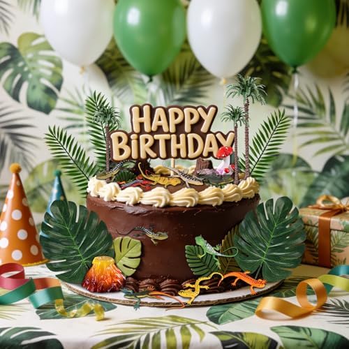 Reptile Cake Toppers Lizard Cake Topper Reptile Birthday Party Decorations Safari Animal Cake Decorations