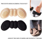 1Pair/3Pair/6Pair Heel Pads Self-Adhesive Cushion Protectors for Women,Anti-Chafing Foot Protectors for High Heels Shoes (2 Black+2 Pink+2 Beige)