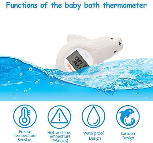Doli Yearning Upgrade Baby Bath Thermometer Room Temperature| Water Thermometer|Kids' Bathroom Safety Products| Baby Bath(Seal Shape)℃/℉, LCD