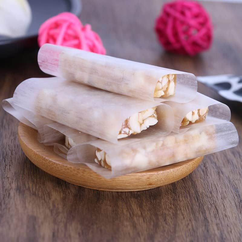 500 Sheets Transparent Edible Glutinous Rice Paper Candy Coated Wrapping Paper Nougat Chocolate Sugar Wrapper