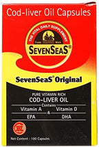 Seacod Cod-liver Oil Capsules ,Omega-3 Fatty Acid, Vitamin A, Vitamin D 100 Capsules