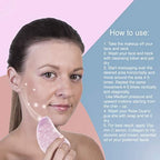 Guasha Scraping Massage Tool – Rose Quartz Gua Sha Board - Traditional Scraper Tool for Anti-Aging - 100% Natural Pink Quartz Stone Guasha - Gasha Massage Stones by Sandine