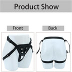 Adjustable Belt Female female Strapless Panties Underwear for Men Women Couples role play Triangular underwear Black(Large1)