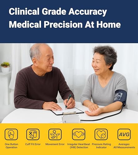 A&D Medical Multi-User Blood Pressure Monitor for Home Use UA-767FAC – Wide Range Cuff (8.6-16.5” / 22-42cm), Easy to Use, Adult Upper Arm, 60 Readings Per User (4 Users), AC Adapter, FSA/HSA Eligible