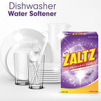 Zaltz Dishwasher Salt - Water Softener, Cleaner, Rinse Aid With Easy Pour Spout - Real Salt For Dishwashers, 4.4 lb Box