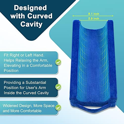 Zelen Arm Elevation Pillow Support Wedge Elevating Arm Medical Pillow Post Surgery Elevated Surgical Arms Pillows for Sleeping Elbow Therapy Wedge Foam Support Hand Elevator Broken Wrist Recovery