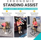 Vive Chair Stand Assist for Elderly - Portable Standing up Assistance for Seniors - Self Lift Aid Disabled & Handicap Fall Prevention - Side Walker Aid - Help You Get up from Couch, Bed, & Floor