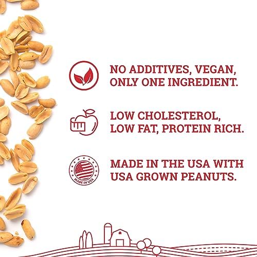 Hoosier Hill Farm Peanut Butter Powder, 1LB (Pack of 1), No Additives, 100% Peanut Powder, 8g of Protein per serving