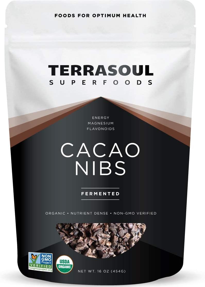 Terrasoul Superfoods Raw Organic Cacao Nibs, 2 Lbs (2 Pack) - Raw | Keto | Vegan