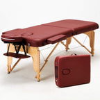 Professional Portable 2-Section Massage Table for Salon & Spa, Foldable with Headrest, Armrest, Hand Pallet, Adjustable Height, for Reiki, Therapy & Beauty
