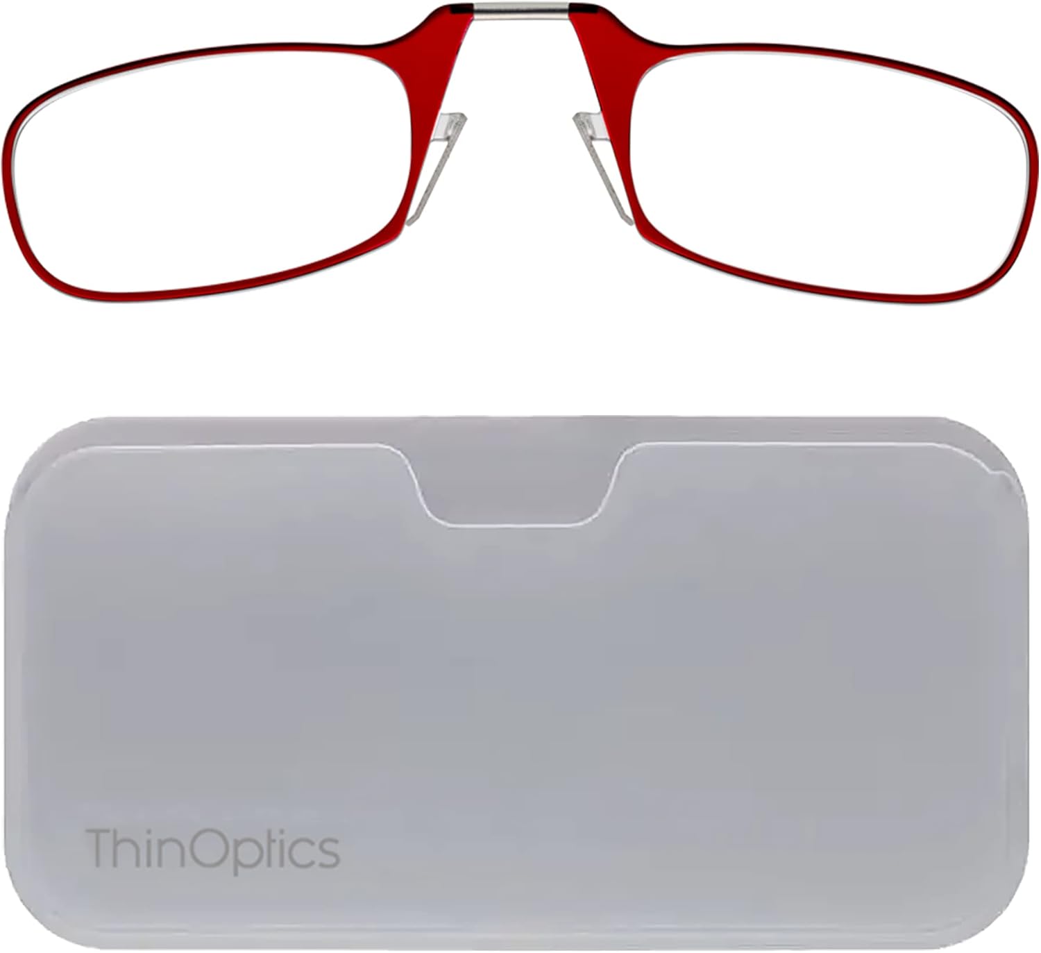 ThinOptics unisex-adult Universal Pod Case + Rectangular Reading Glasses