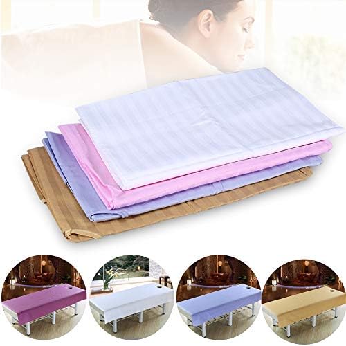 Washable Massage Table Cover Sheet with Face Breath Hole, Beauty SPA Salon Bed Sheet, Soft Cotton Bed Sheet, for Massage Tables, Beds in Hospitals, Beauty Salon, *
