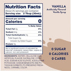 Jordan's Skinny Mixes Sugar Free Coffee Syrup, Vanilla Coffee Flavoring Syrup, Zero Calorie Drink Mix, Lattes, Baking, Protein Shake or Cocktail, Dairy & Gluten Free, Kosher, 25.4 Fl Oz