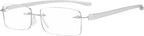 Eyekepper Reader Small Lens Rimless Reading Glasses Men Women