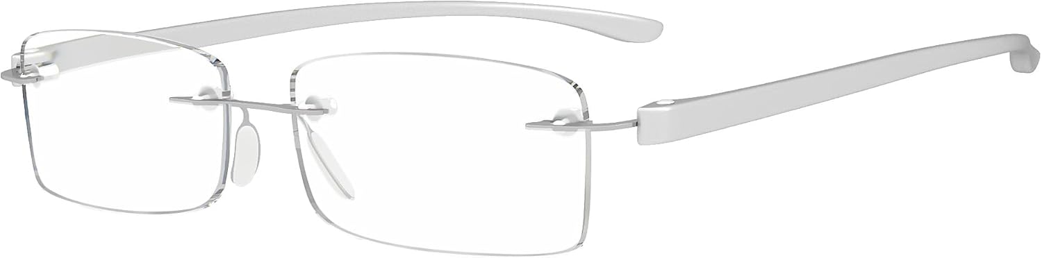 Eyekepper Reader Small Lens Rimless Reading Glasses Men Women