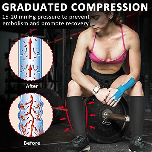 Ailaka Zipper Compression Socks Medical, 15-20 mmHg Knee High Compression Socks for Men Women, Close Toe Support Socks for Varicose Veins, Edema, Recovery, Pregnant, Nurse(Black, X-Large)