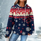 domirica Christmas Hoodie for Women Graphic Hooded Sweatshirt Comfy Casual Long Sleeve Loose Fit Trendy Tops