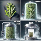 FreshXify Premium Pure Rosemary Tea Bags – 100 Tea Bags, 100% Natural Freeze-Dried Rosemary Leaves, Caffeine-Free, No Additives, Vegan Herbal Tea (1.5g/Bag)