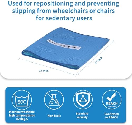 Non-Slip One Direction Tubular Seat Cushion One Way Transfer Support, Fall Prevention One Way Glide Pad for Elderly in Wheelchair