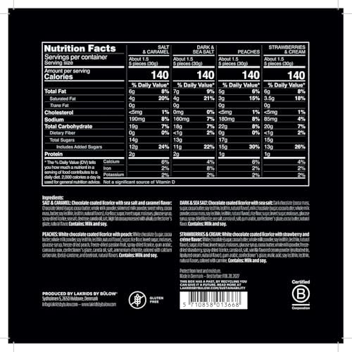 LAKRIDS BY BÜLOW - SMALL LOVE SELECTION BOX - Chocolate Covered Gourmet Licorice made in Copenhagen