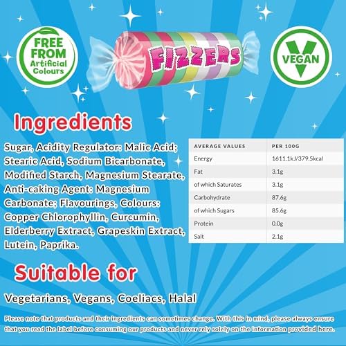 Swizzels Matlow Original Fizzers Sweets (1 x 3 kg)