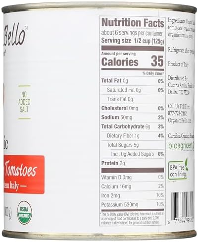 ORGANICO BELLO Organic Whole Tomatoes, 28 OZ