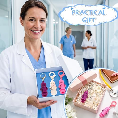 3 Pcs Nurse Ampule Bottle Opener Keychain Gifts, Ampoule Breaker Glass Med Vial Opener Nurse Accessories, Nurses Week Appreciation Graduation Gifts (Translucent White,Purple,Pink)