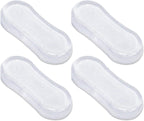 4Pcs Toilet Seat Bumper Set, Silicone Strong Adhesive Toilet Seats Lid Bumpers, Toilet Seat Buffers, Toilet Lid Rubber Pads for, Home, Hotel and Hospital Toilets and Toilet Parts Bathroom Fixtures