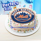 7.5 NY basketball Cake Topper – Round Edible Birthday Cake Decorations, Happy Birthday Cake