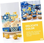 Hanukkah Cupcake Picks 48pcs Decorative Star Topper Hanukkah Cake Decorations