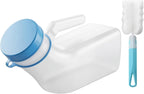 Urinals for Men with Professional Cleaning Brush, 1000ml Standard Capacity Urine Bottles for Men, Reliable Pee Bottles for Men, Durable Male Urinal for Seniors, Portable Large Urine Bottle