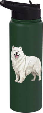 Samoyed Dog Breed Pet Cute Graphic Stainless Steel Insulated Water Bottle