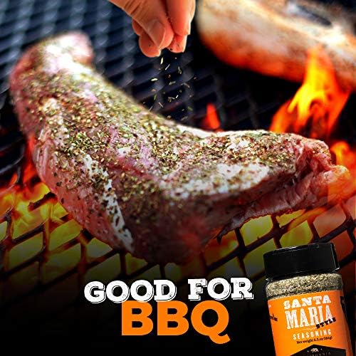 California Rancher | Santa Maria BBQ Seasoning | 6.5 Ounce, Salt Pepper Garlic Herb Blend | Coarse Texture, All-Purpose Rub, No MSG | Santa Maria Flavor for Steak, Chicken, Pork, Veggies