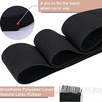 XKDOUS Elastic Band for Sewing, 2 Inch 7 Yards Black Knit Elastic Bands for Sewing Waistband Clothes and Pants Waist, High Elasticity