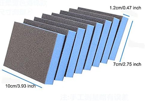 EORTA 8 Pcs Magic Cleaning Sponges Multi-Use Heavy Duty Scrub Scouring Eraser Pads with Carborundum Non-Scratch Emery Cleaner for Kitchen, Bathroom, Pots, Pans, Sinks