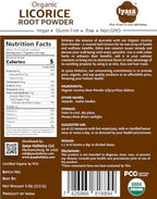 Iyasa Holistics Licorice Root Powder 4 oz - USDA Certified Organic Licorice Root Glycyrrhiza Glabra & Mulethi - Digestive & Adrenal Support, Natural Sweetener - Pure Ayurveda Products