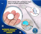 ARSUK Dental Mirror with Stainless Steel Handle 6.5" – Professional Dentist Mirror for Inside Mouth for Oral Inspection & Teeth Cleaning, Eyelash Extensions, Reusable Dental Tool for Personal Care